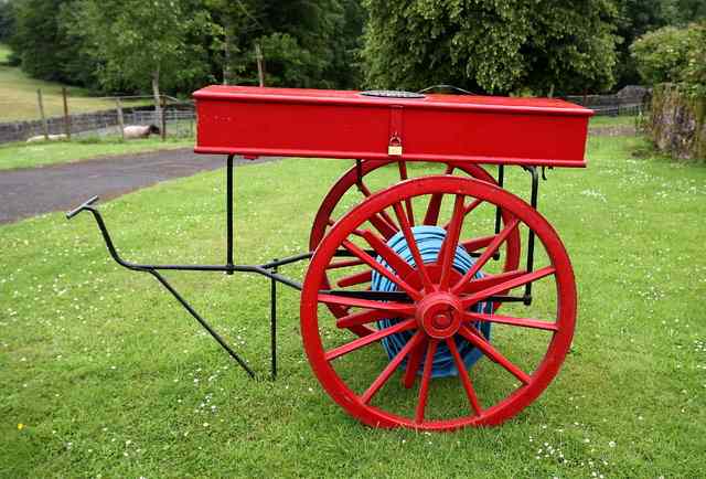 Appraisal: A hand pulled fire trolley by Shand Mason Co Blackfriars