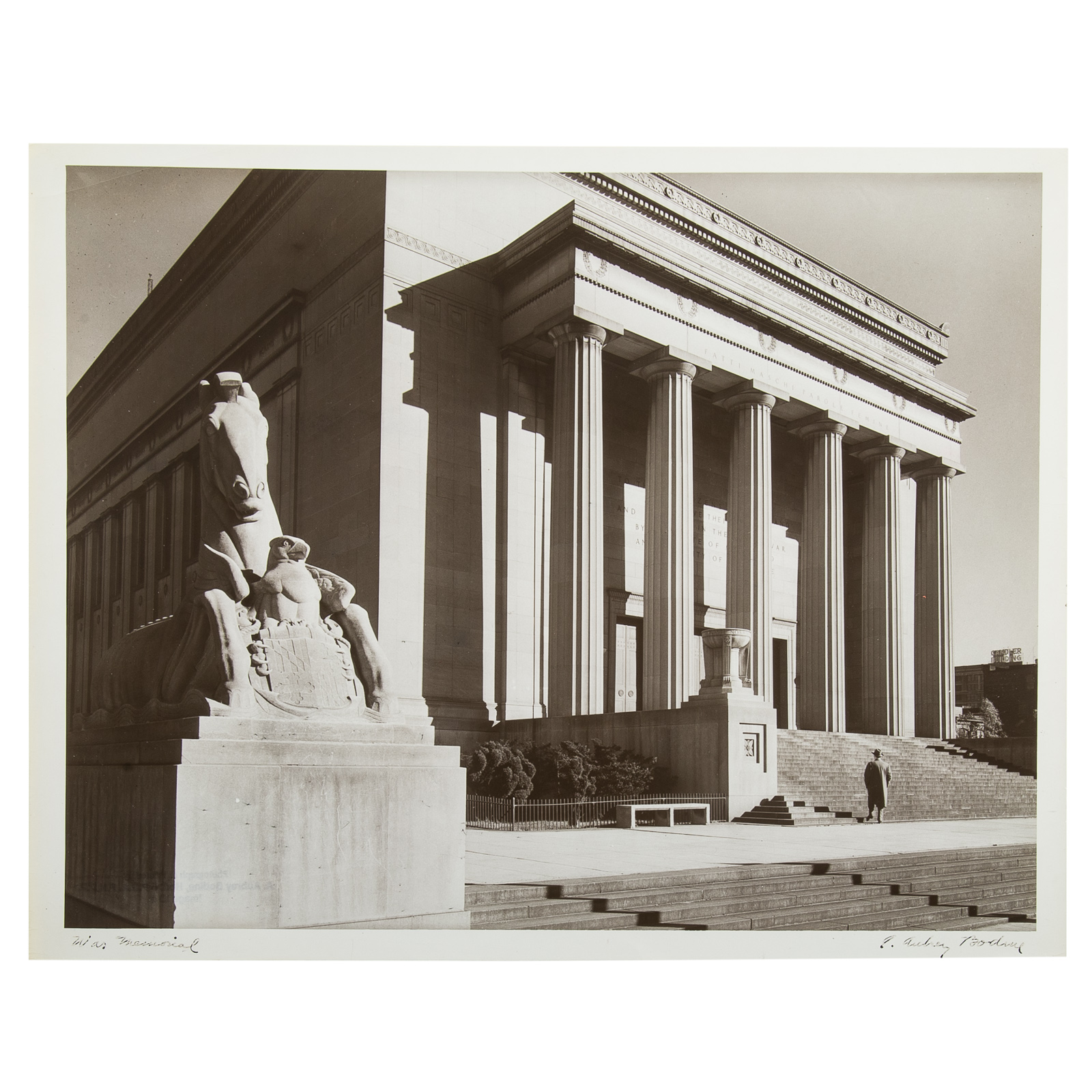 Appraisal: A AUBREY BODINE WAR MEMORIAL American - Gelatin silver print