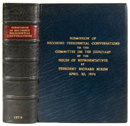 Appraisal: PRESIDENTS - NIXON Richard Submission of Recorded Presidential Conversations to