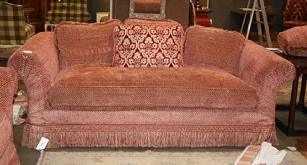 Appraisal: A Contemporary upholstered sofa height in width ft in depth