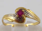 Appraisal: A French hallmarked carat gold ruby ring size L gms