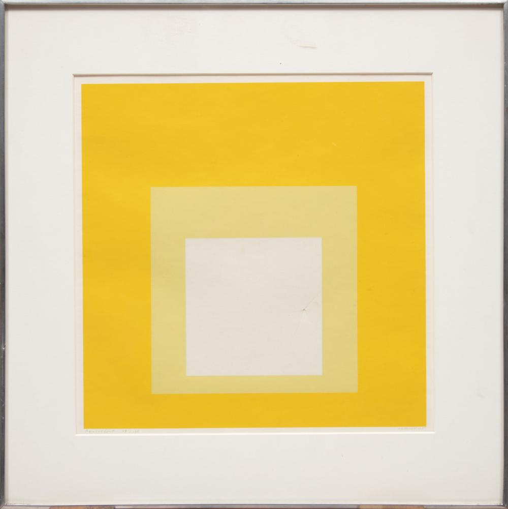 Appraisal: Josef Albers German - Opalescent silkscreen signed titled dated and