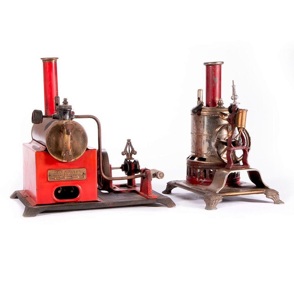 Appraisal: Two vintage model steam engines Two early th century Weeden