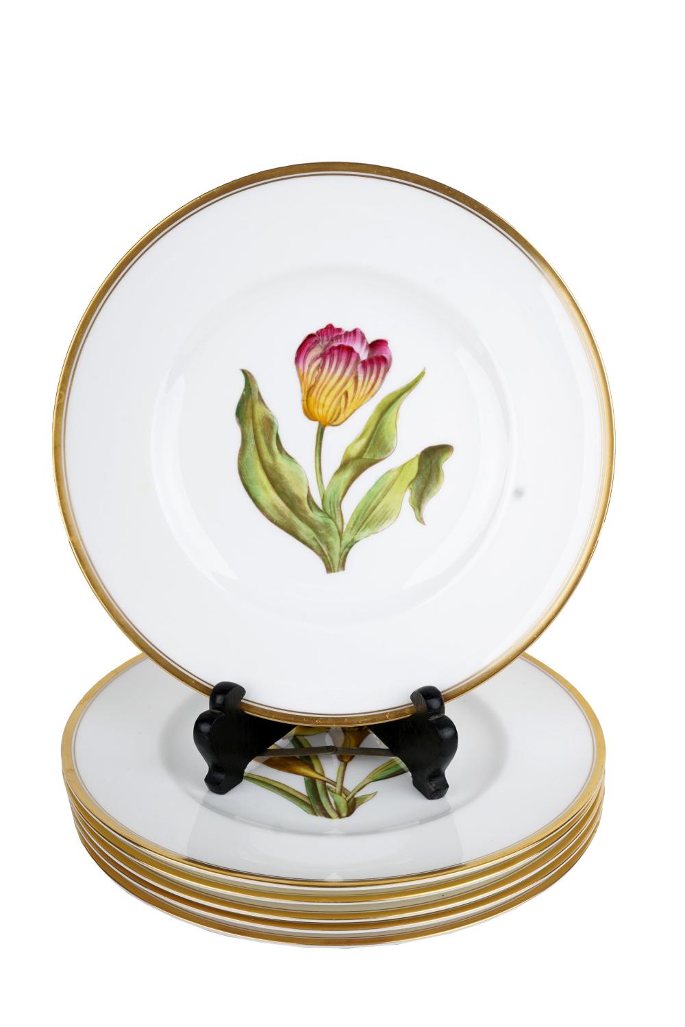 Appraisal: SIX ROYAL WORCESTER HAND-PAINTED PORCELAIN PLATESdesigned by A H Williamson