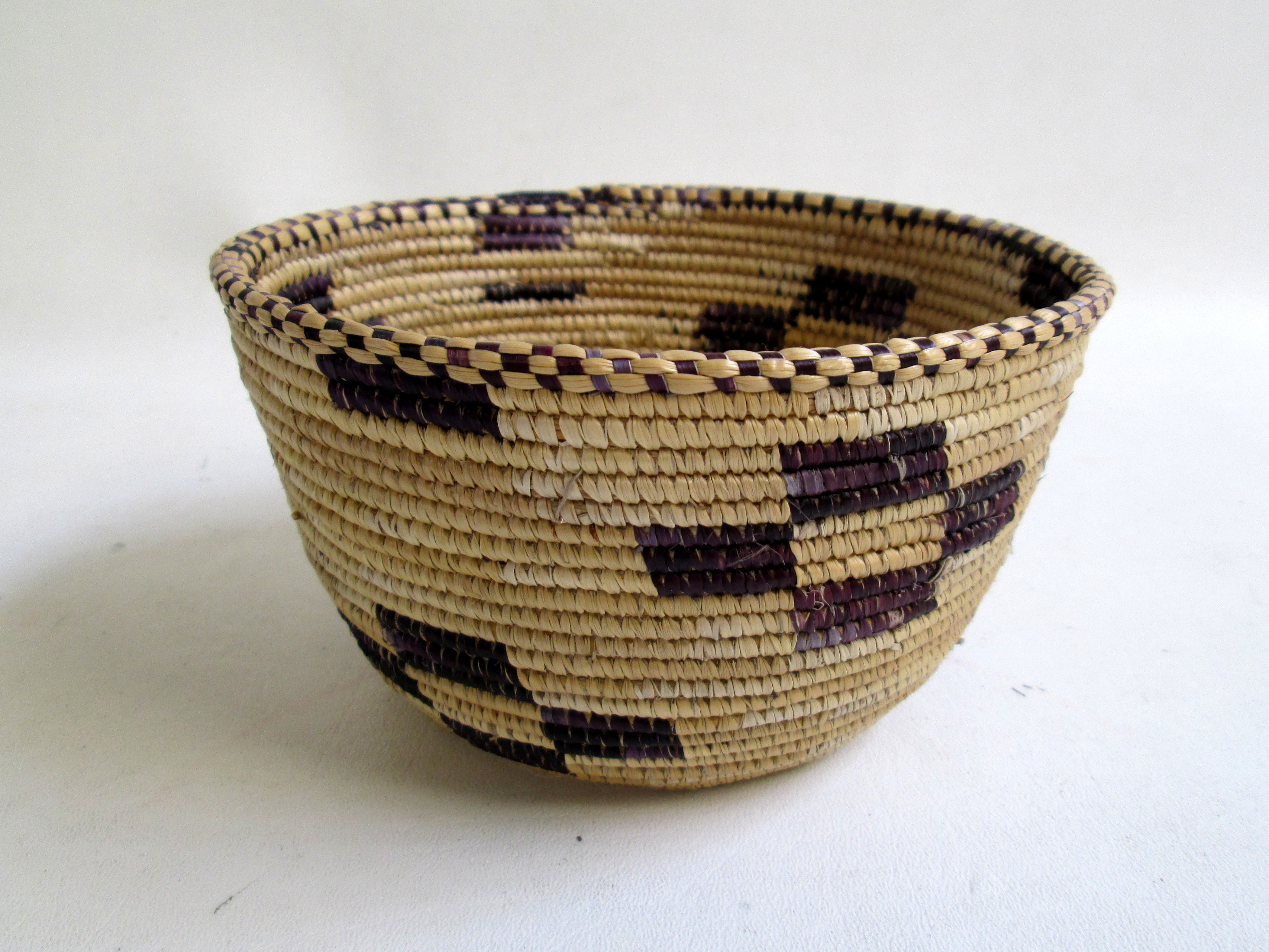 Appraisal: NORTHWEST NATIVE AMERICAN COIL BASKET COASTAL tightly woven coil design