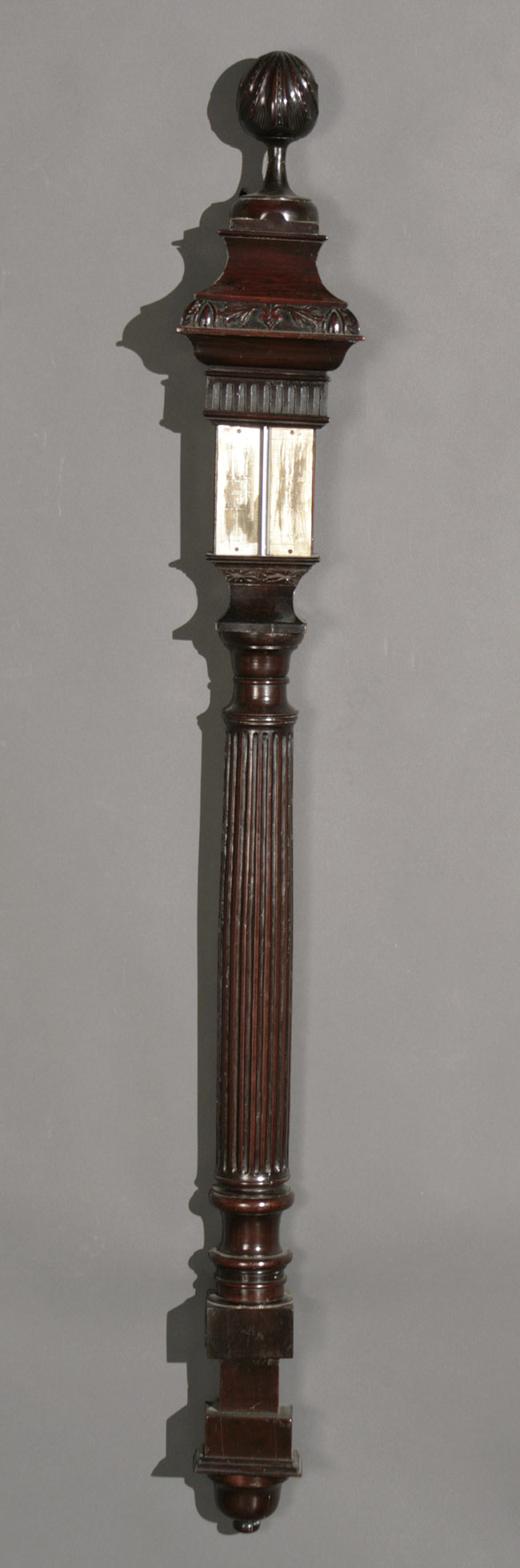 Appraisal: George II-III Mahogany Stick Barometer Mid- th Century Having two