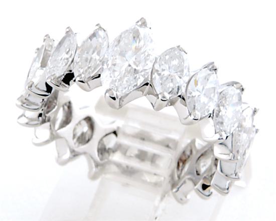 Appraisal: Diamond eternity ring marquise-cut diamonds ctw color H-I clarity VS