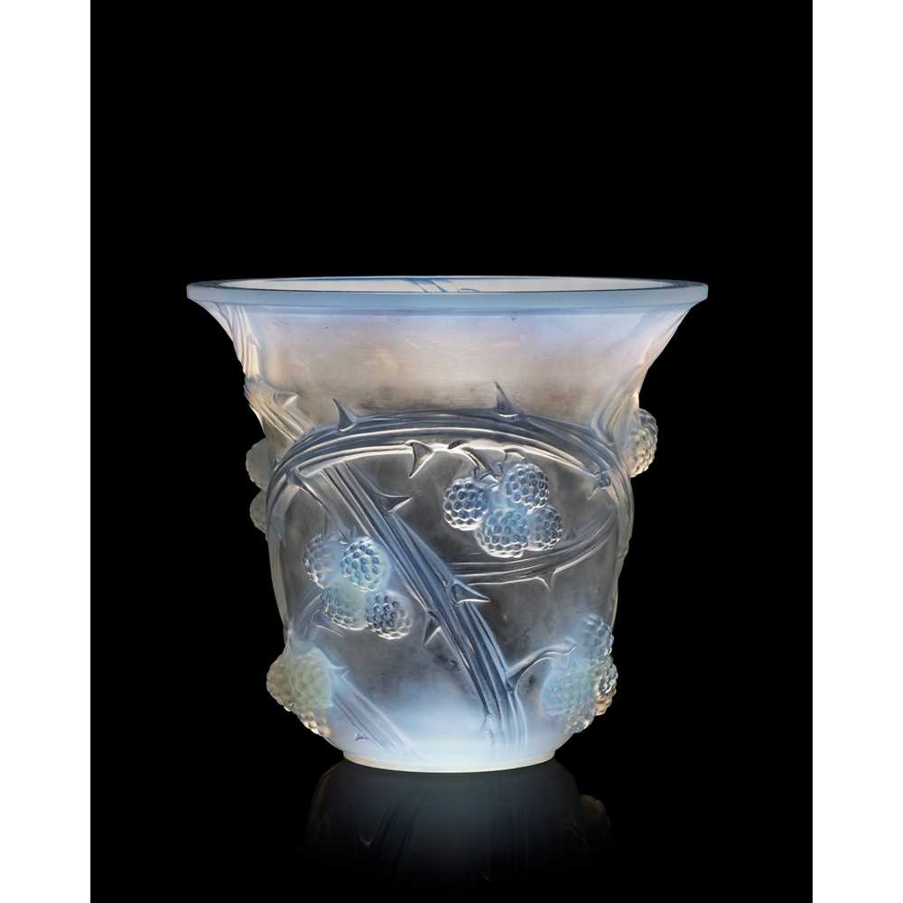 Appraisal: REN LALIQUE FRENCH - M RES VASE NO designed opalescentstencilled