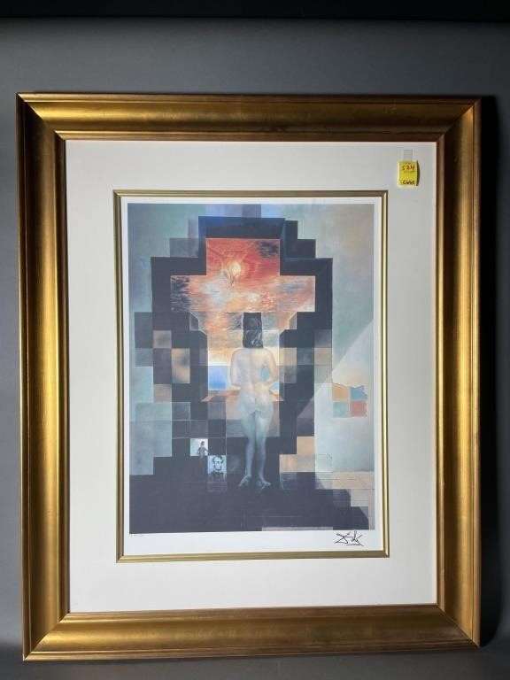 Appraisal: DALI PRINT LINCOLN IN DALIVISIONPhotomechanical print of the work Lincoln