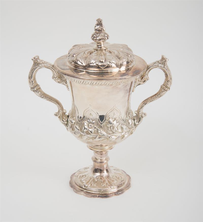 Appraisal: WILLIAM IV SILVER TWO-HANDLED CUP AND ASSOCIATED COVER RL GR