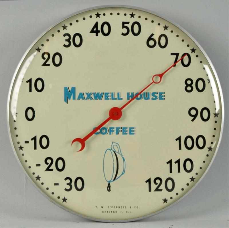 Appraisal: Maxwell House Coffee Dial Thermometer Description s to s Classic