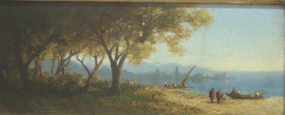 Appraisal: LOUIS THOMAS Adolphe Jean 's Oil on Panel Coastal scene