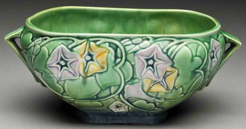 Appraisal: Roseville Morning Glory Bowl Description Shape - - Green with