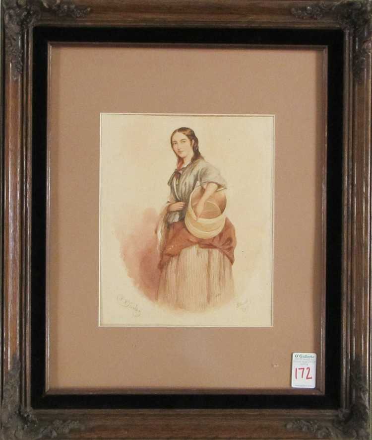 Appraisal: ROBERT RICHARD SCANLAN WATERCOLOR ON PAPER Ireland circa - Young