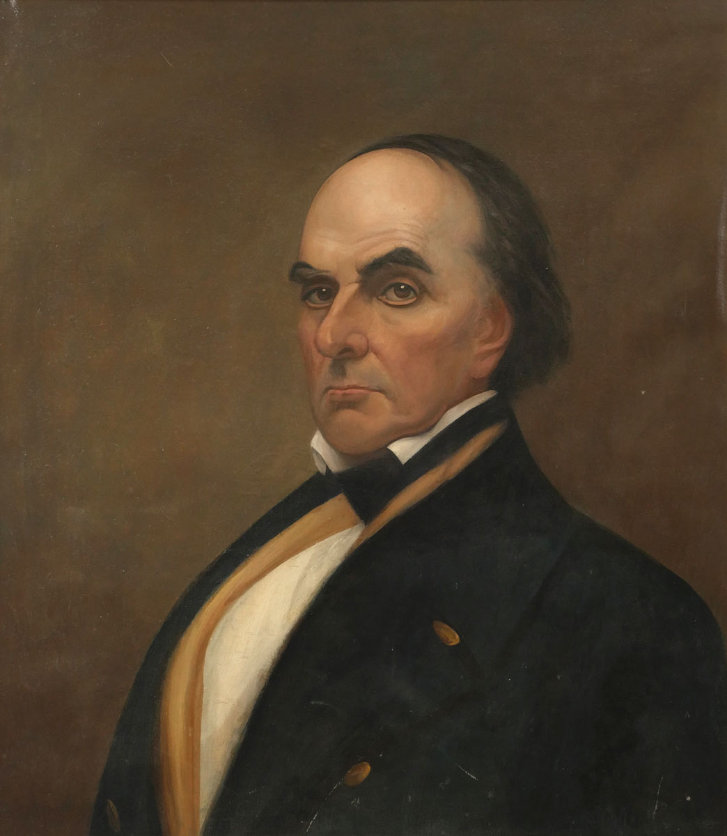 Appraisal: EXCEPTIONAL PORTRAIT PAINTING OF DANIEL WEBSTER Probably th Century Oil