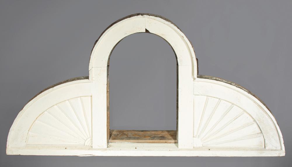 Appraisal: Louisiana Cypress Arched Window early th c flanked by two