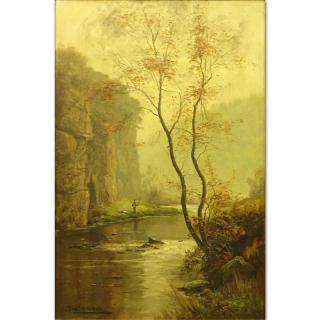 Appraisal: Tom Seymour British - Autumn Oil on Canvas Signed Lower