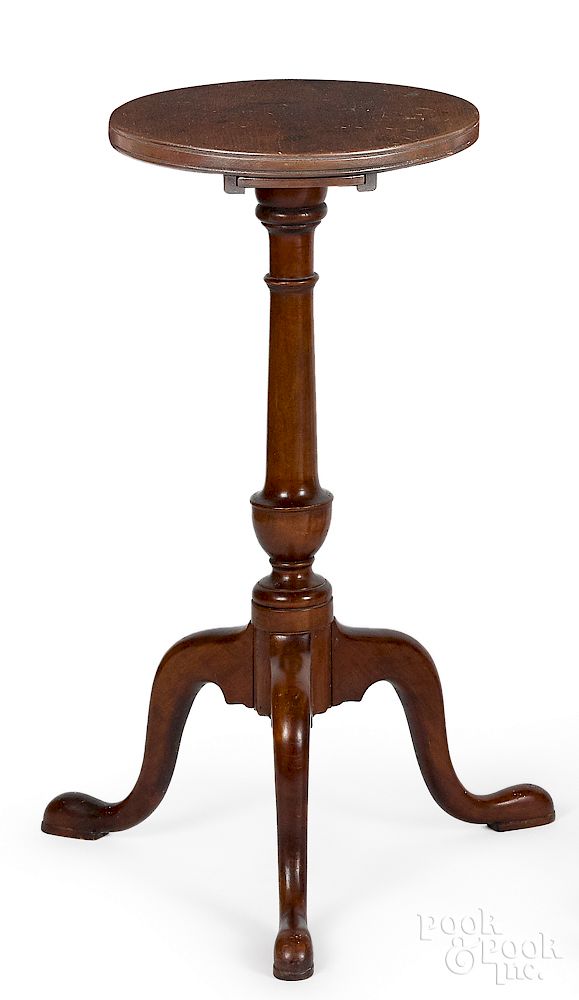 Appraisal: New England Queen Anne cherry kettle stand Exclusive on Bidsquare