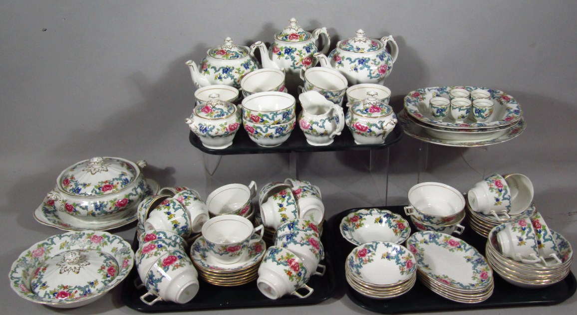 Appraisal: A Royal Doulton Booths Floradora pattern part service to include