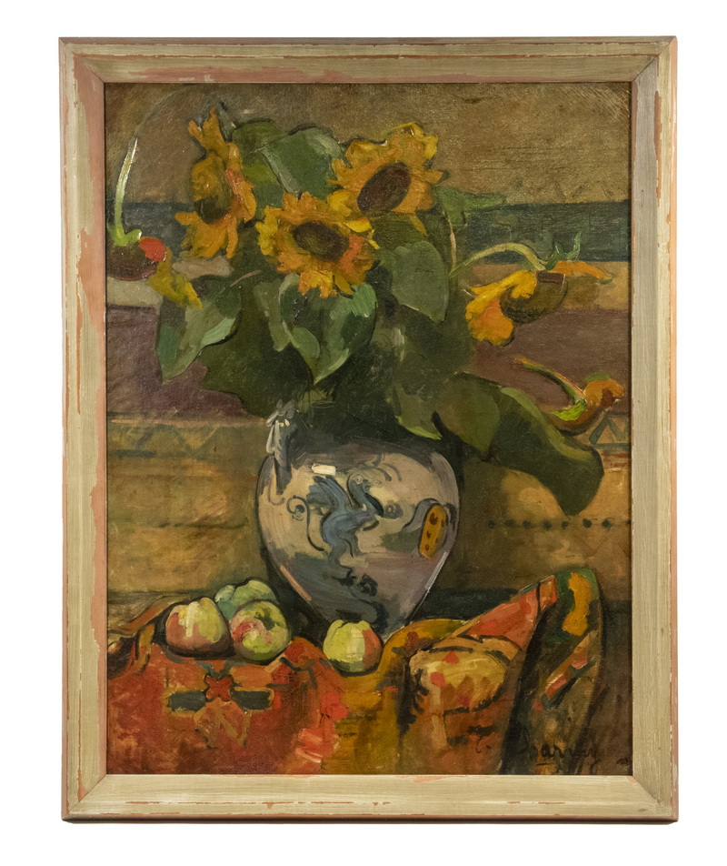 Appraisal: EMILIE CHARMY FRANCE - Sun Flowers in a Chinese Vase