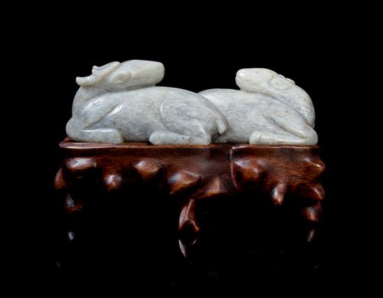 Appraisal: Sale Lot A Chicken Bone Jade Brush Rest likely th