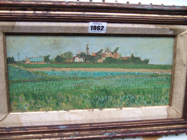 Appraisal: Gregory Alexander th century Potato Pickers oil on board signed