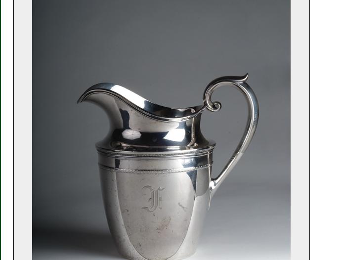 Appraisal: AMERICAN SILVER 'EDGEWORTH' PATTERN WATER PITCHER GORHAM MFG CO Surrounded