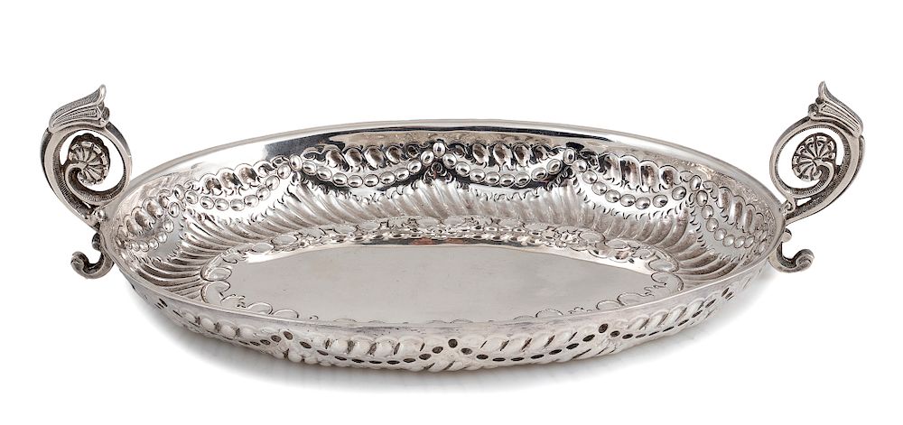 Appraisal: Victorian sterling silver basket - Sheffield Thomas Bradbury Sons Victorian