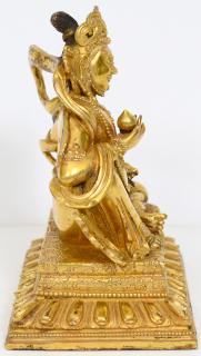 Appraisal: GILT BRONZE FIGURE OF THE GOD OF WEALTH Chinese In