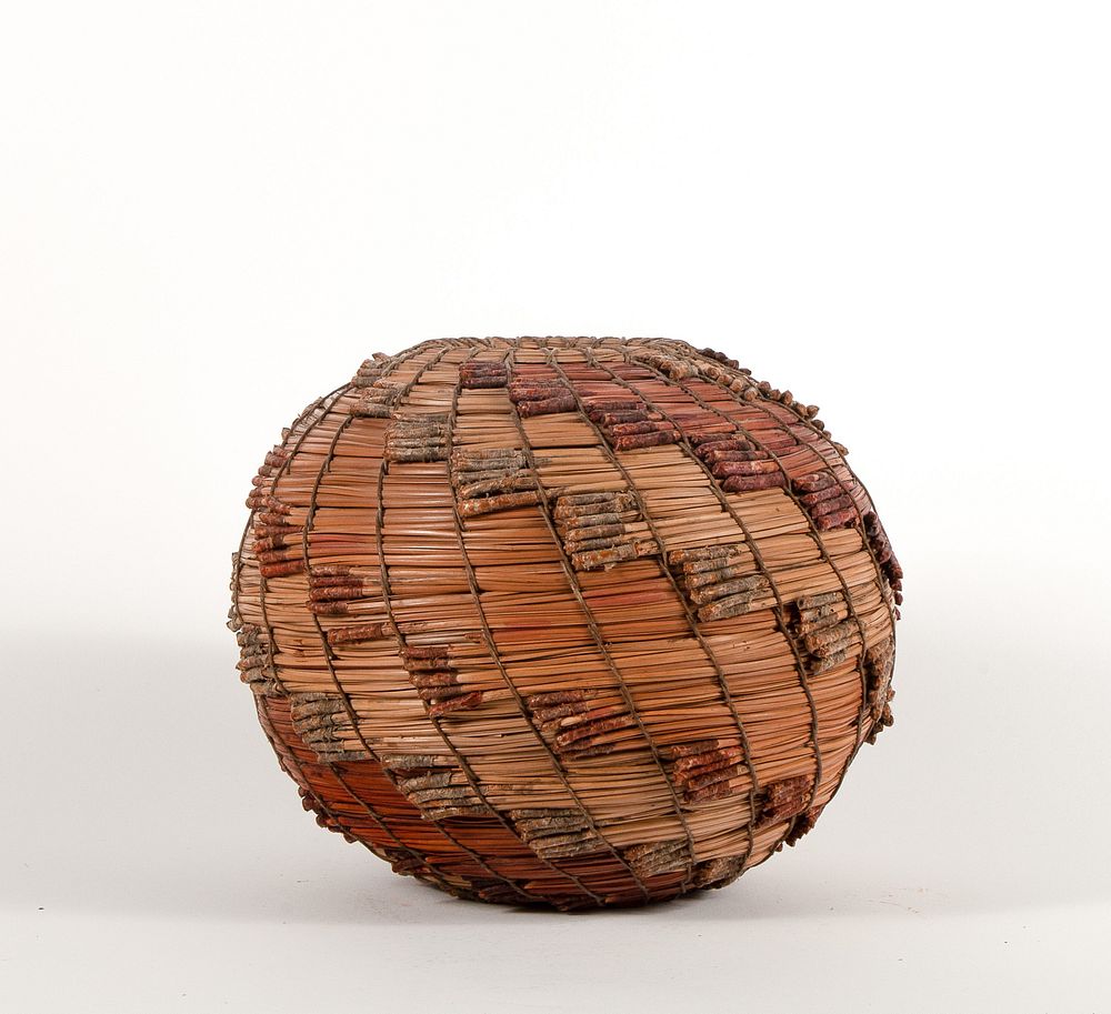 Appraisal: Fran Kraynek-Prince and Neil Prince Woven Pine Needle Basket Fran