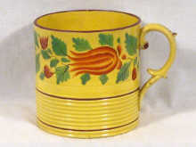 Appraisal: A large nineteenth century pottery mug decorated with enamels cm