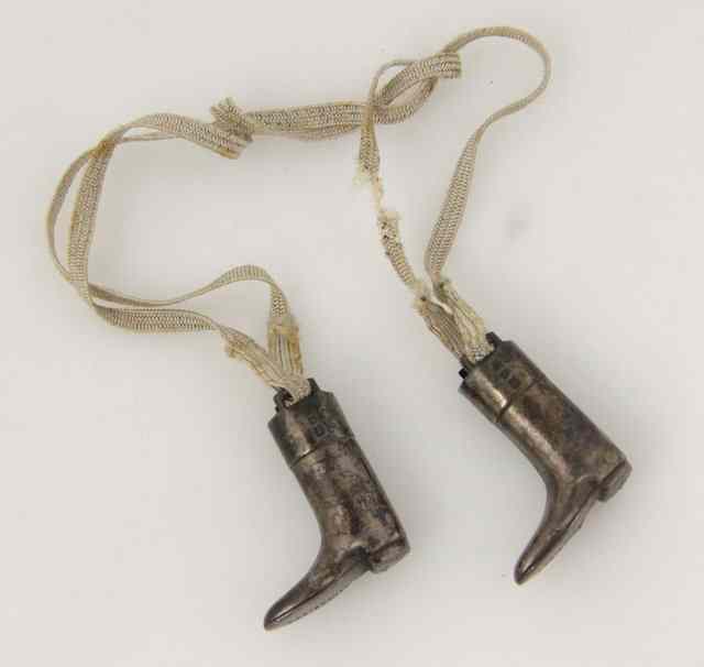 Appraisal: A pair of silver miniature riding boots Charles Walter Padgett