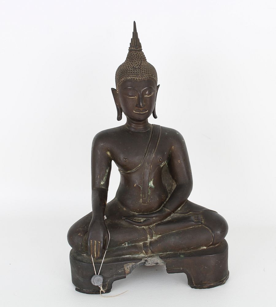 Appraisal: th - th C Bronze Sukhothai Buddha Statue th- th