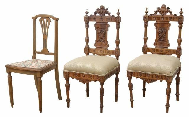 Appraisal: lot of French chairs late th early th c including