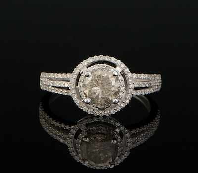 Appraisal: A Ladies' Diamond Ring k white gold set in the