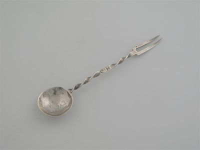 Appraisal: A sucket spoon and fork initialled 'C H' struck with