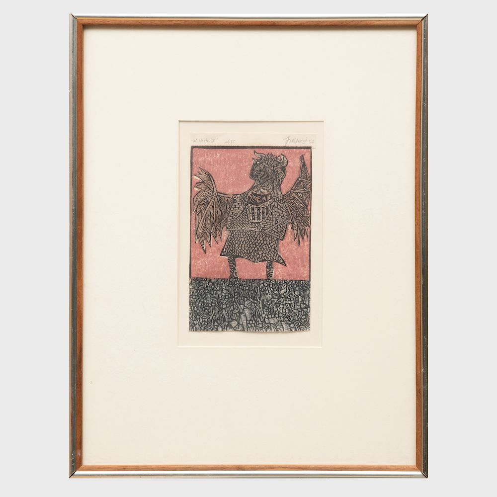 Appraisal: Antonio Frasconi - The Victor II Woodcut in colors on