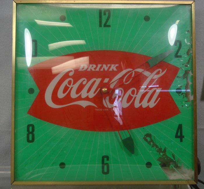 Appraisal: Electric Drink Coca-Cola Coca-Cola advertising clock c - lights runs