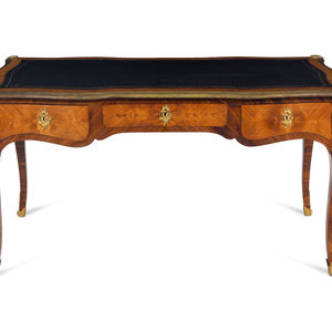 Appraisal: A Louis XV Style Gilt Bronze Mounted Bureau Plat th