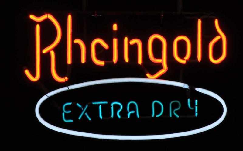 Appraisal: Rheingold Extra Dry Neon Sign Description Red white and clear