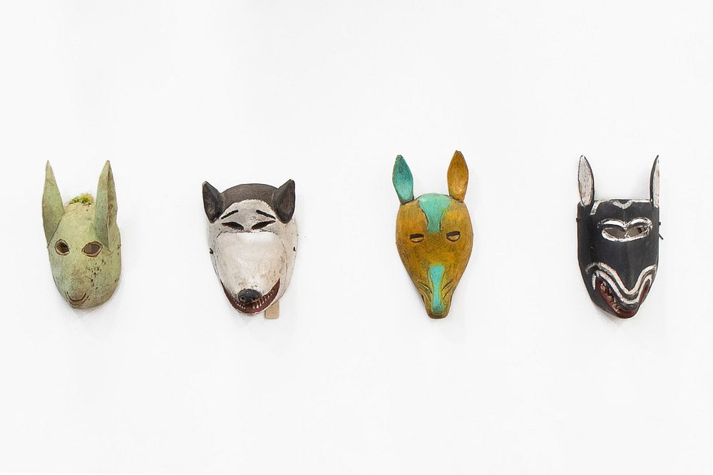 Appraisal: Mexico Group of Four Dance Masks th Century Mexico Group