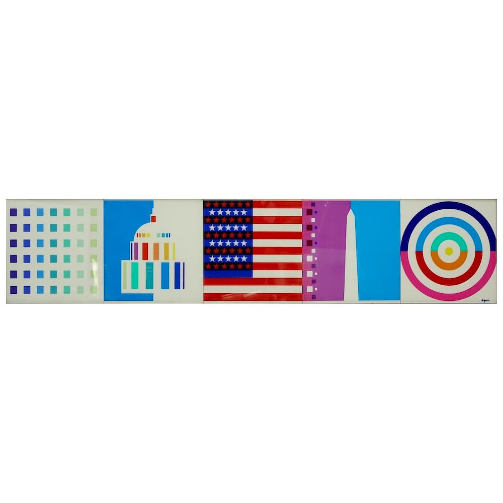 Appraisal: Yaacov Agam Israeli born Yaacov Agam Israeli born Five Panel