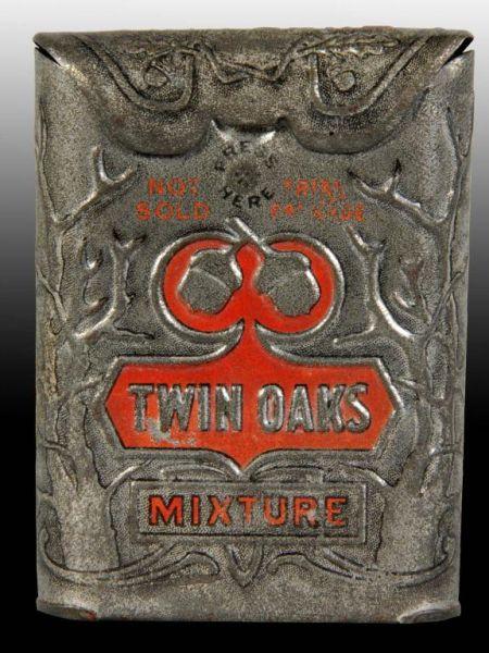 Appraisal: Embossed Twin Oaks Sample Tobacco Tin Description Excellent example with