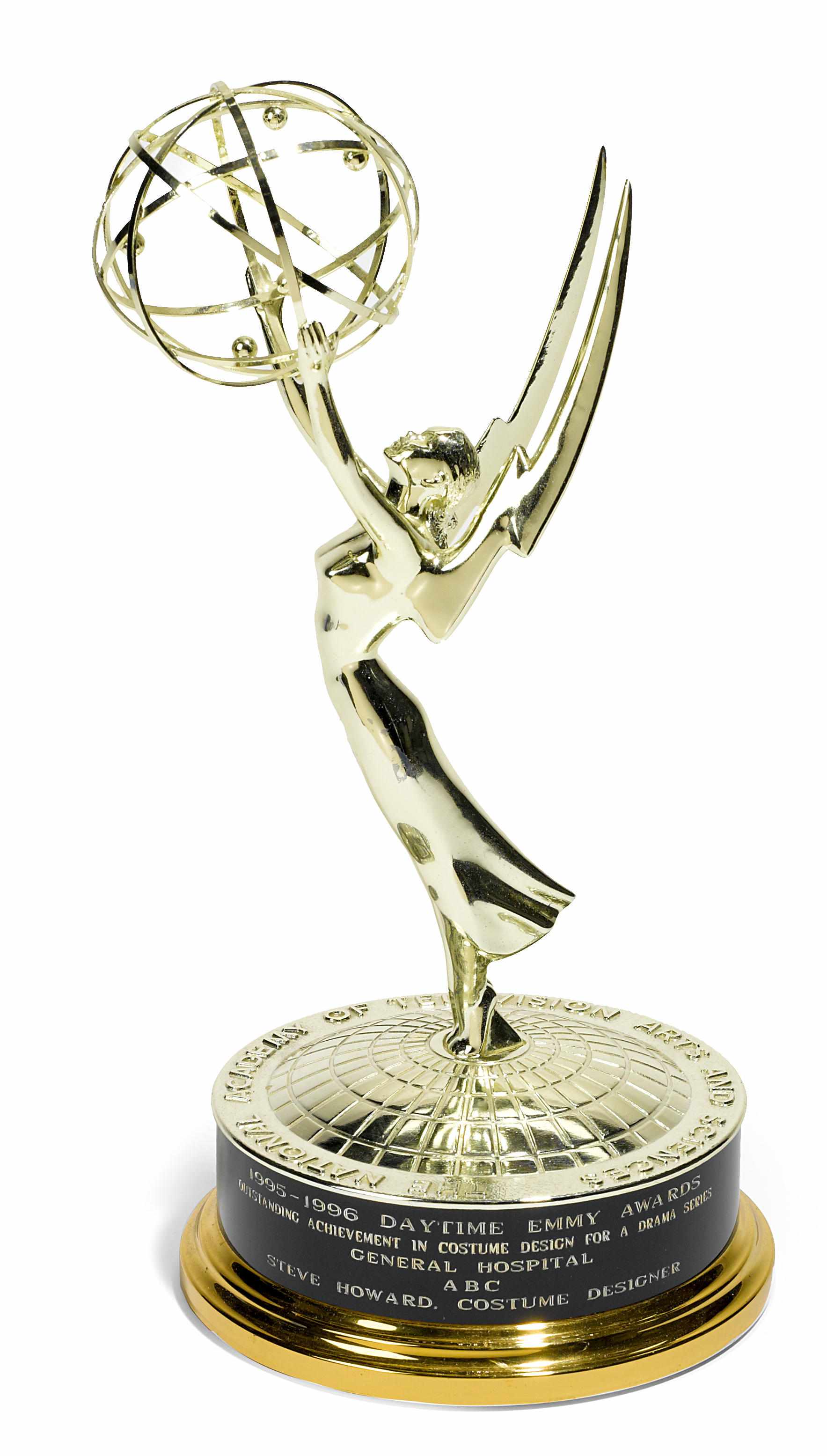 Appraisal: Television Celebrity Items A Daytime Emmy award Presented to Steve