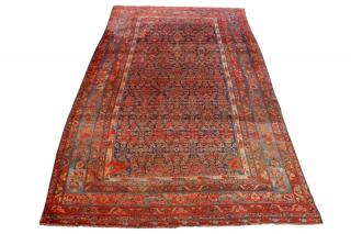 Appraisal: Palatial Hand Woven Persian Heriz Wool Iran Floral design on