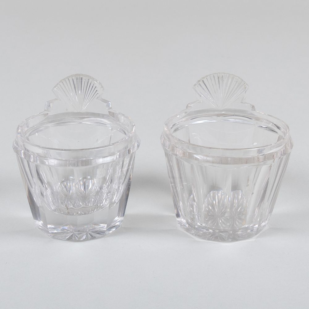 Appraisal: Pair of Irish George III Rock Crystal Handled Punch Cups