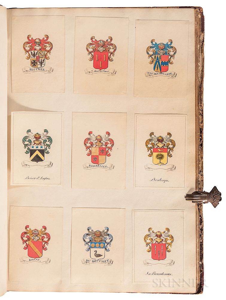 Appraisal: Heraldic Album th Century Heraldic Album th Century Oversized folio