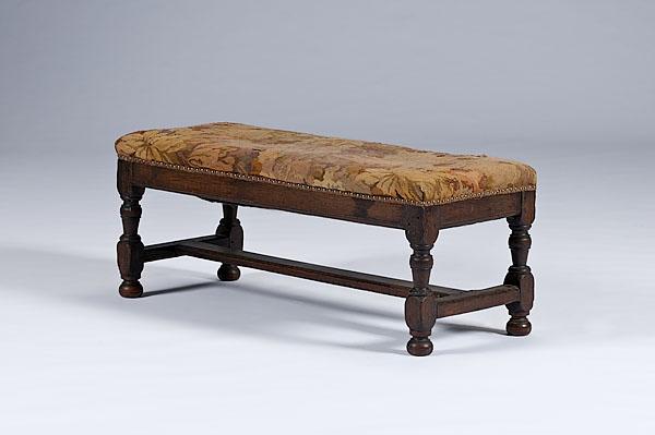 Appraisal: CROMWELLIAN OAK BENCH early th century with pinned mortis and