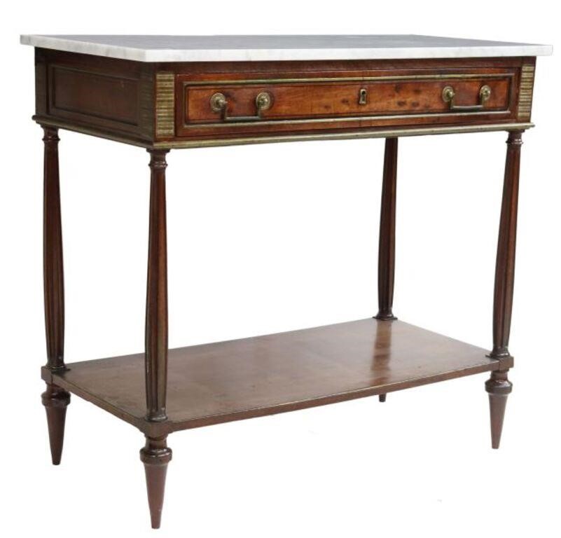 Appraisal: French Louis XVI style mahogany server console table early th