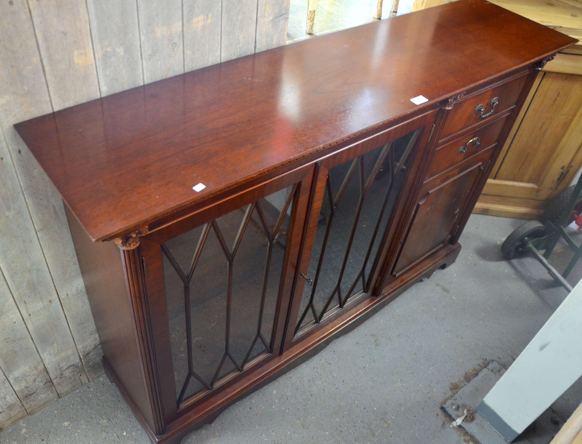 Appraisal: Mahogany book case cabinet